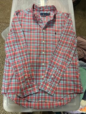Boys Ralph Lauren Red Plaid Button-Down Shirt